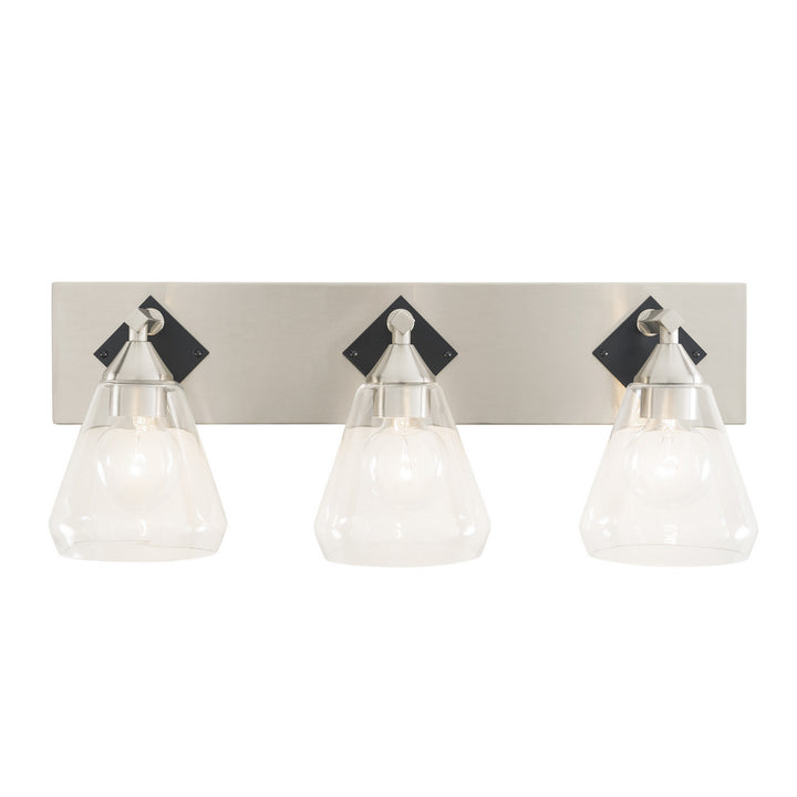 Varaluz Prestige 349B03BNMB Bath Vanity Light 25 in. wide - Brushed Nickel/Matte Black