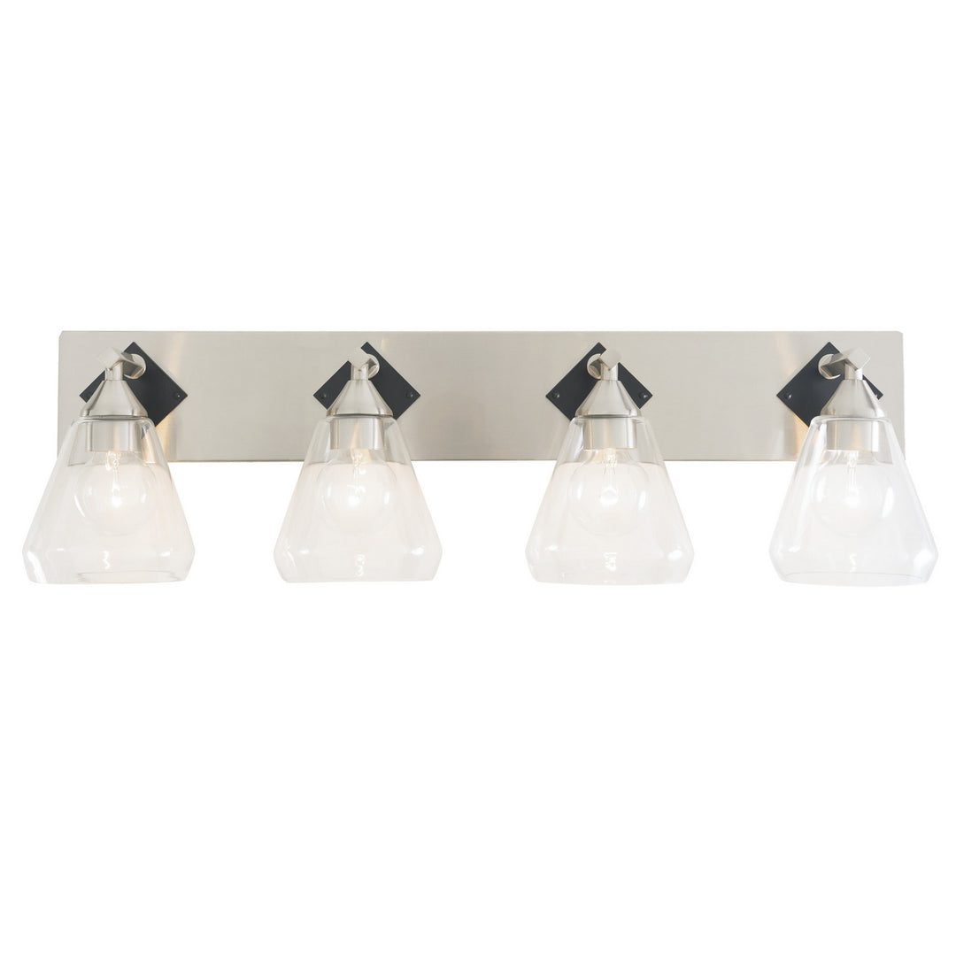 Varaluz Prestige 349B04BNMB Bath Vanity Light 34 in. wide - Brushed Nickel/Matte Black