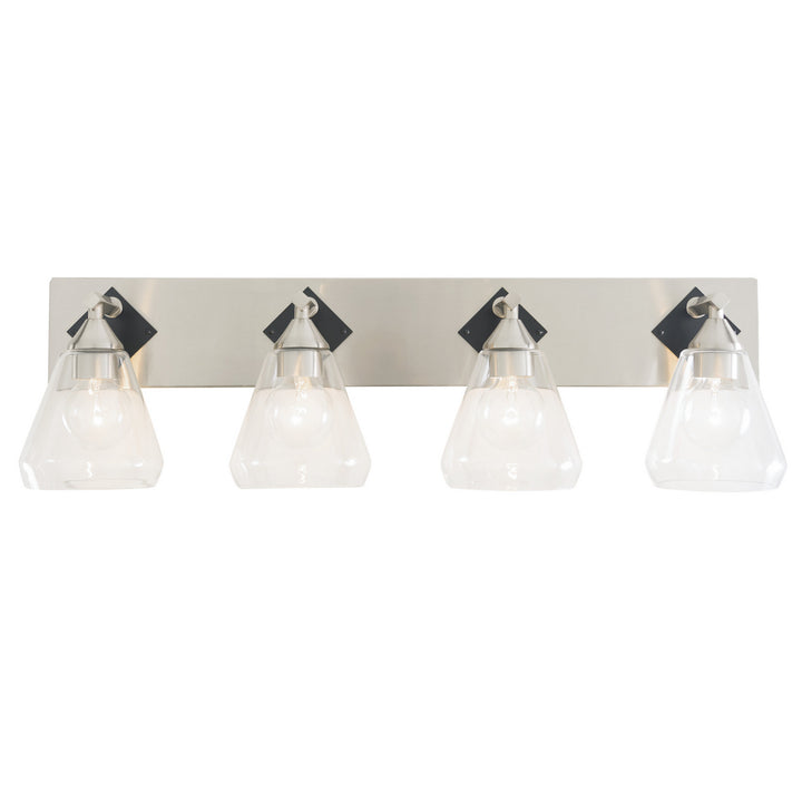 Varaluz Prestige 349B04BNMB Bath Vanity Light 34 in. wide - Brushed Nickel/Matte Black