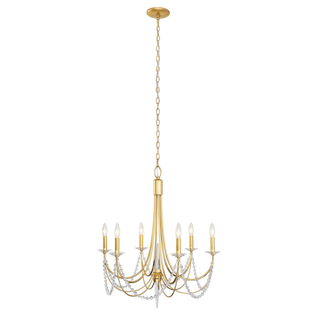 Varaluz Brentwood 350C06FG Chandelier Light - French Gold