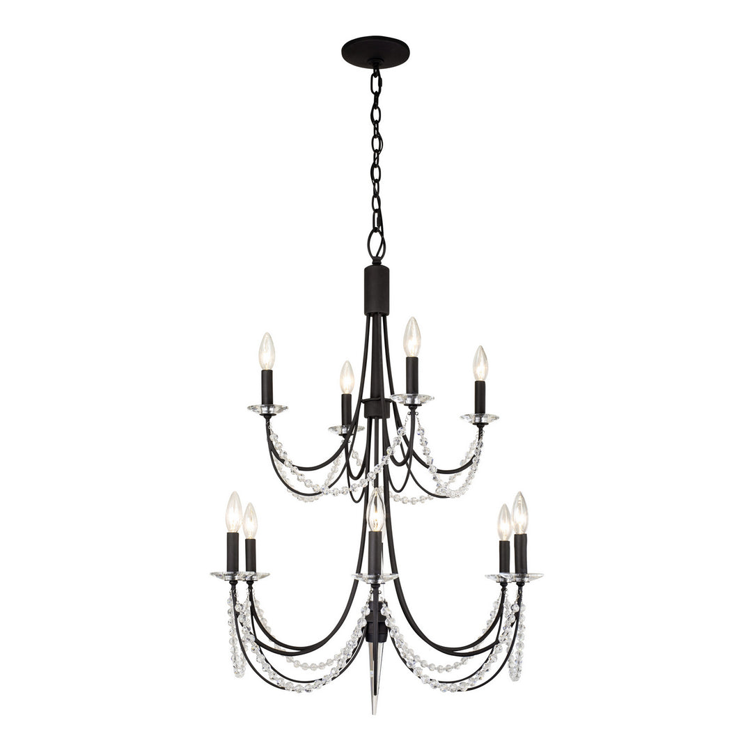 Varaluz Brentwood 350C10CB Chandelier Light - Carbon Black