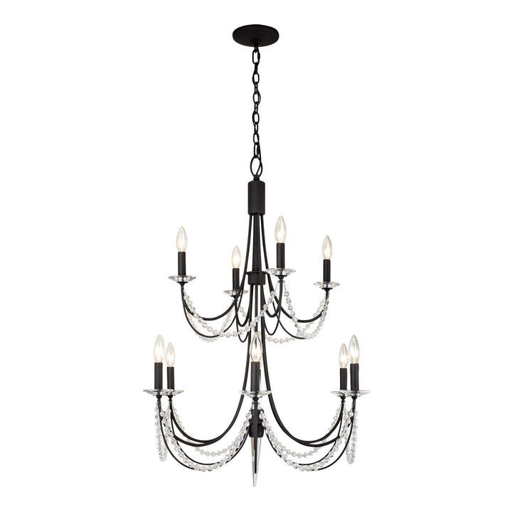 Varaluz Brentwood 350C10CB Chandelier Light - Carbon Black