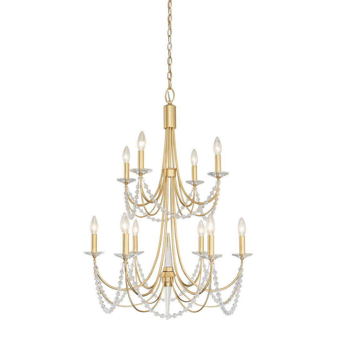 Varaluz Brentwood 350C10FG Chandelier Light - French Gold