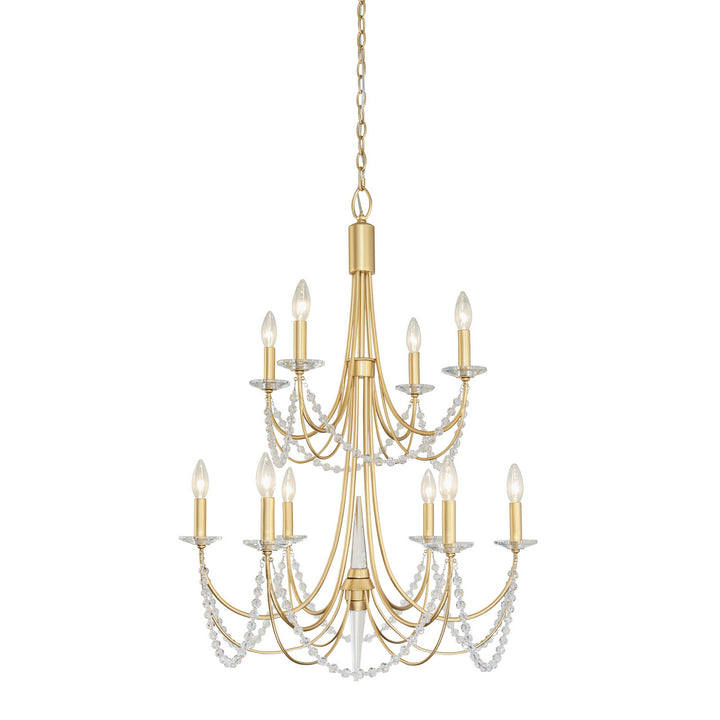 Varaluz Brentwood 350C10FG Chandelier Light - French Gold