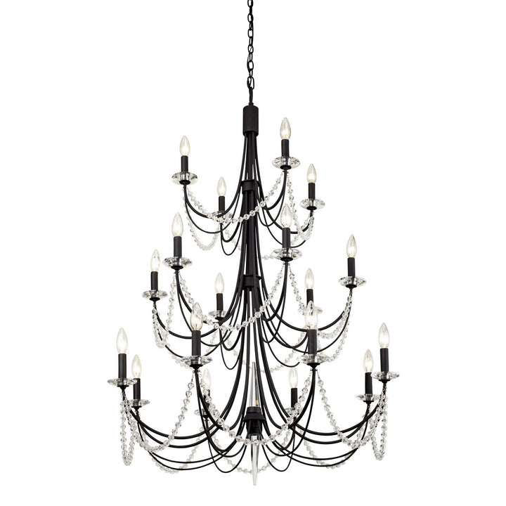 Varaluz Brentwood 350C18CB Chandelier Light - Carbon Black