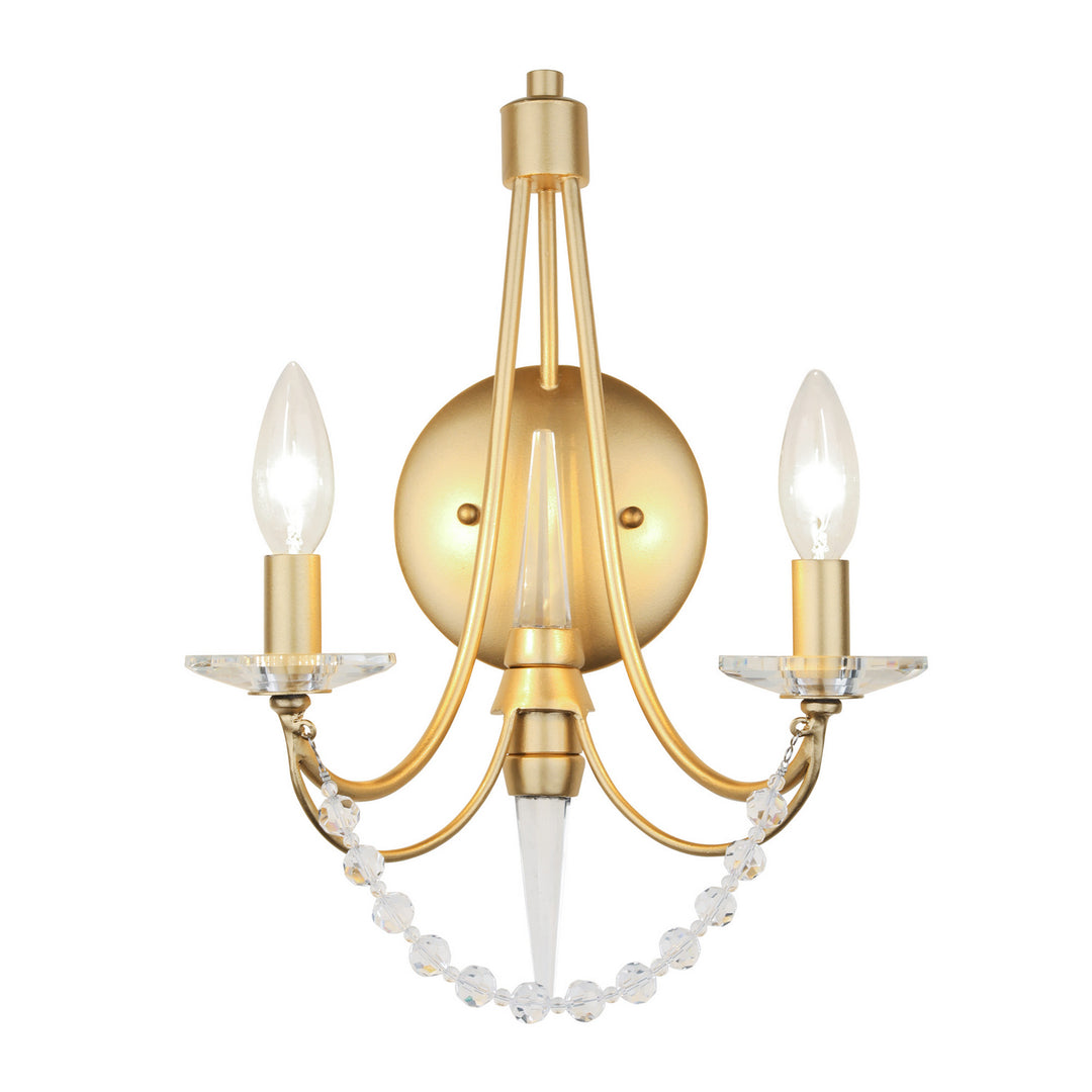Varaluz Brentwood 350W02FG Wall Sconce Light - French Gold