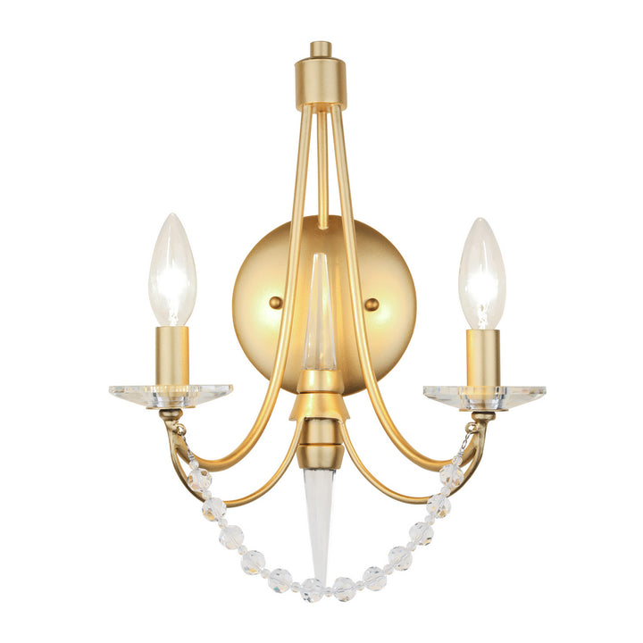 Varaluz Brentwood 350W02FG Wall Sconce Light - French Gold