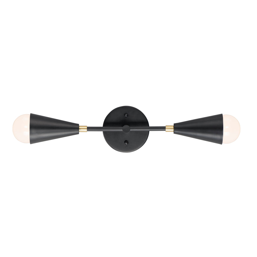 Maxim Lovell 11262BKSBR/BUL Wall Sconce Light - Black / Satin Brass