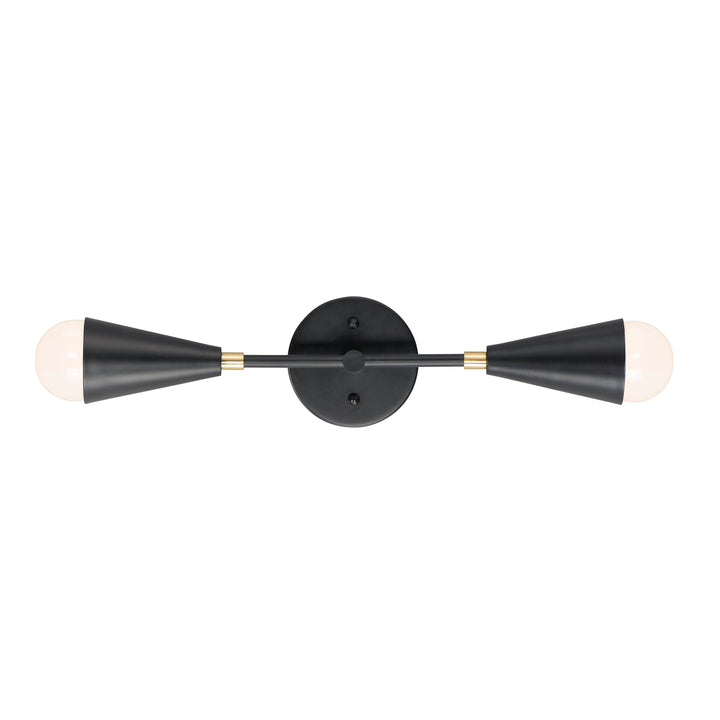 Maxim Lovell 11262BKSBR/BUL Wall Sconce Light - Black / Satin Brass