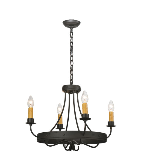 Meyda Tiffany Franciscan 112632 Chandelier Light - Wrought Iron