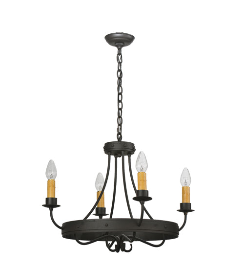 Meyda Tiffany Franciscan 112632 Chandelier Light - Wrought Iron