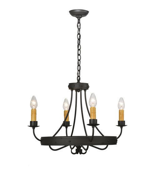 Meyda Tiffany Franciscan 112632 Chandelier Light - Wrought Iron
