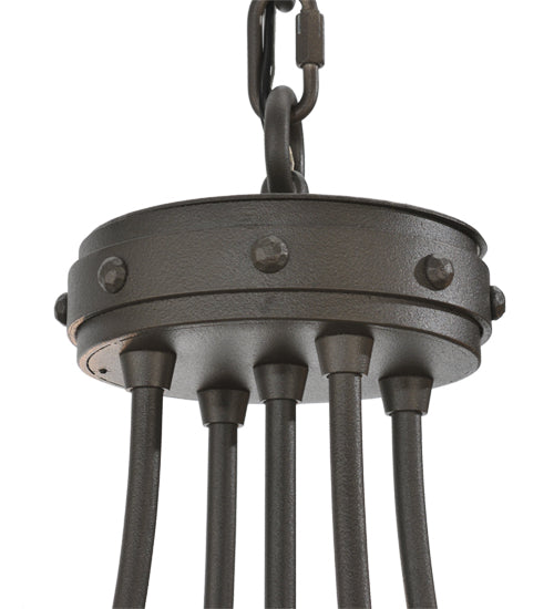 Meyda Tiffany Franciscan 112633 Chandelier Light - Wrought Iron