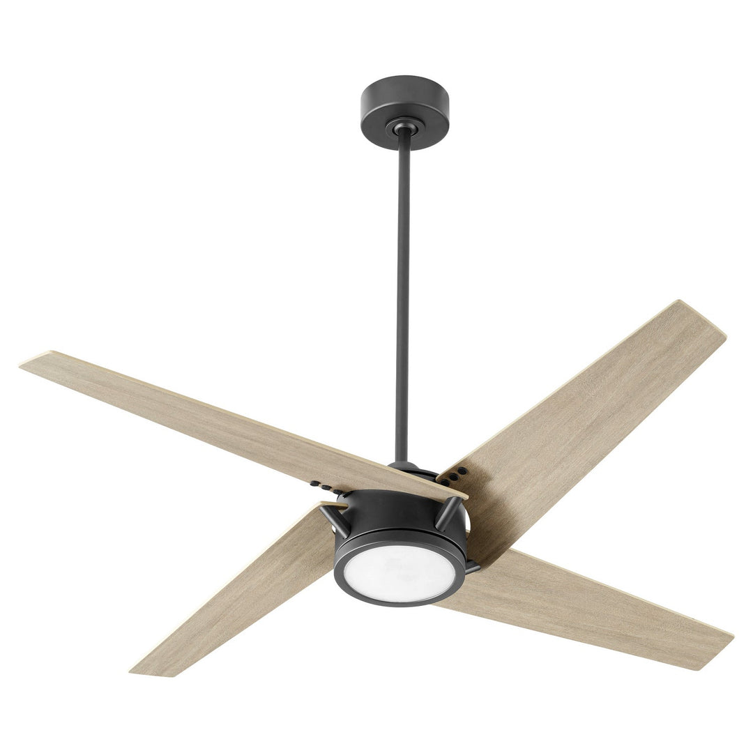 Quorum Axis 26544-69 Ceiling Fan - Textured Black, Weathered Gray