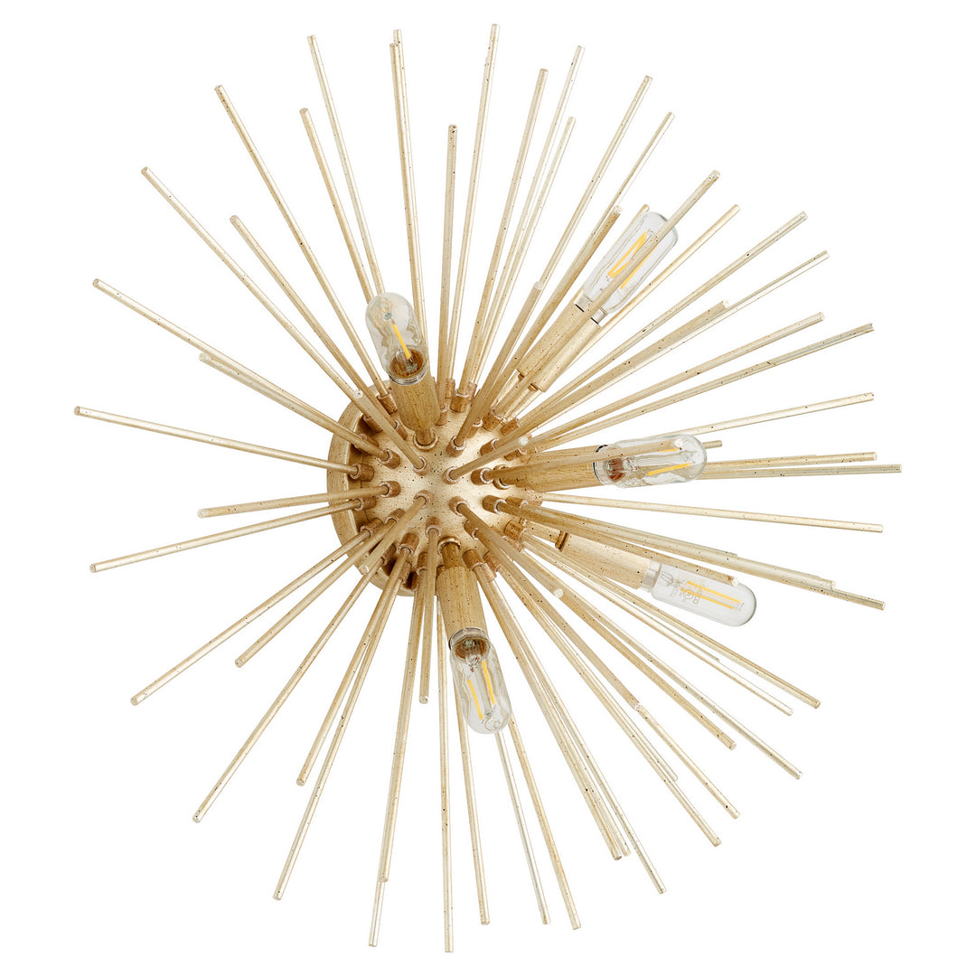 Quorum Electra 300-5-60 Wall Sconce Light - Aged Silver Leaf