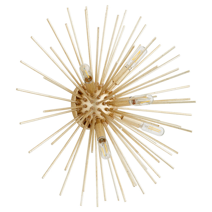 Quorum Electra 300-5-60 Wall Sconce Light - Aged Silver Leaf