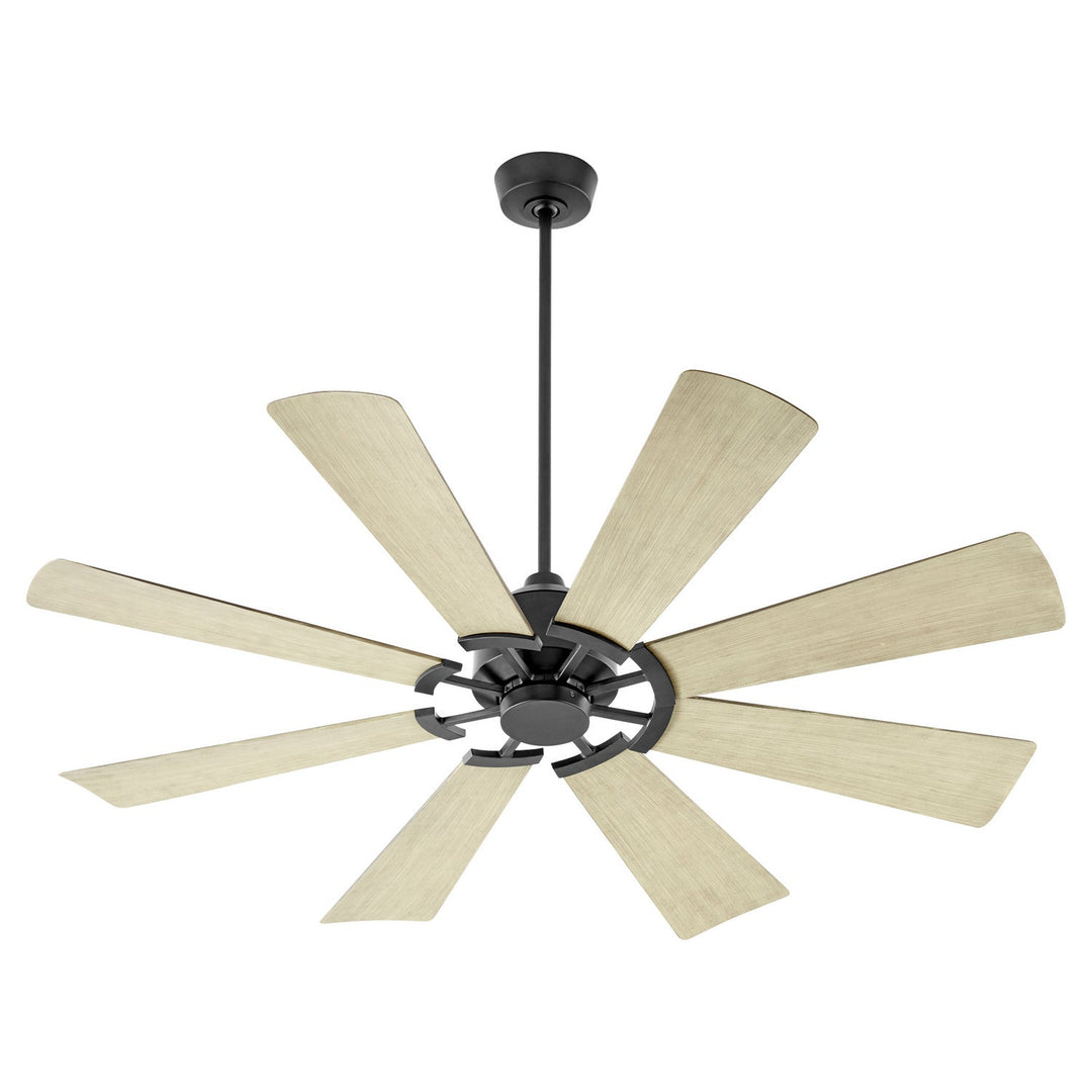 Quorum Mod 30608-59 Ceiling Fan 60 in. - Matte Black, Weathered Gray