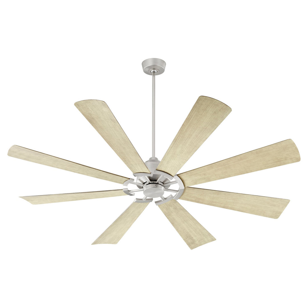 Quorum Mod 30728-65 Ceiling Fan 54 in. - Satin Nickel, Weathered Gray