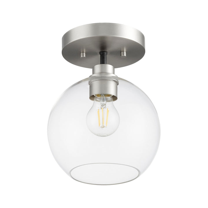Quorum Clarion 372-1-6965 Ceiling Light - Textured Black W/ Satin Nickel