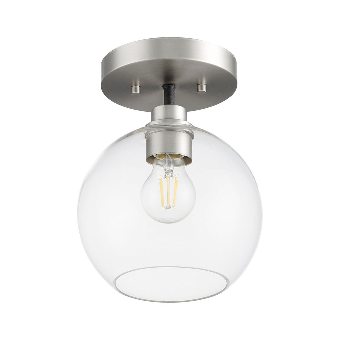 Quorum Clarion 372-1-6965 Ceiling Light - Textured Black W/ Satin Nickel