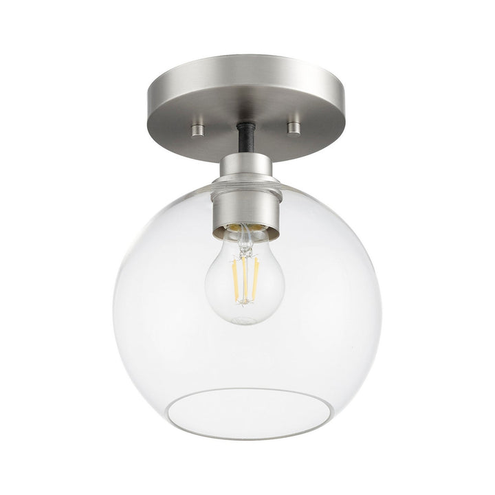 Quorum Clarion 372-1-6965 Ceiling Light - Textured Black W/ Satin Nickel