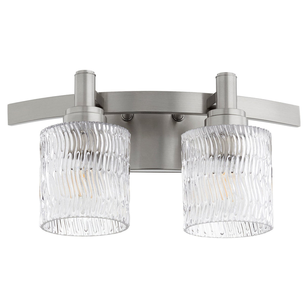 Quorum Stadium 5184-2-65 Bath Vanity Light 16 in. wide - Satin Nickel