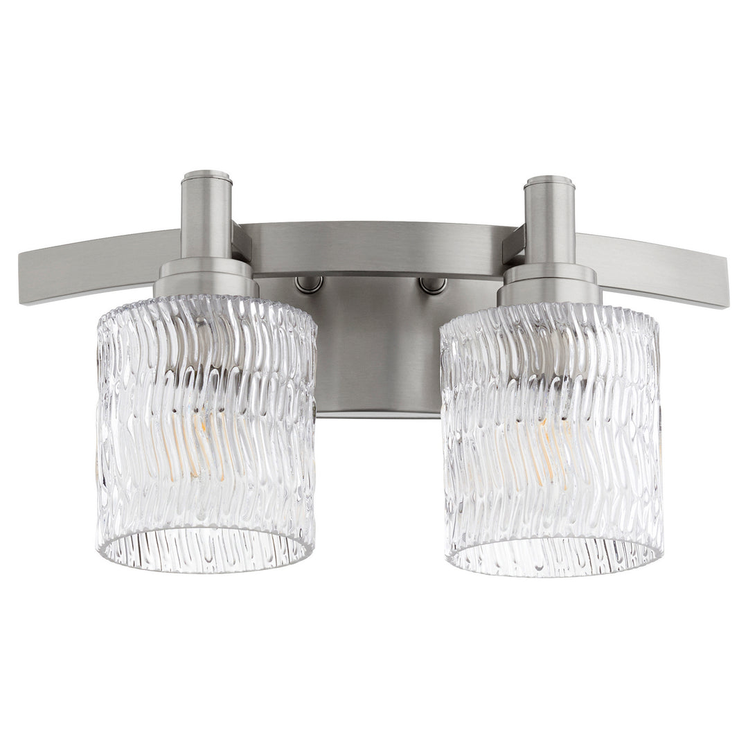 Quorum Stadium 5184-2-65 Bath Vanity Light 16 in. wide - Satin Nickel