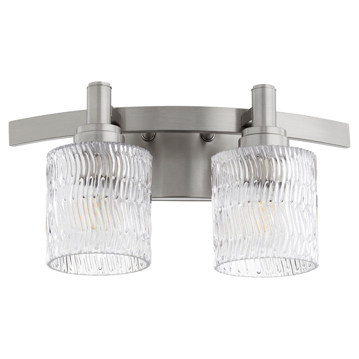 Quorum Stadium 5184-2-65 Bath Vanity Light 16 in. wide - Satin Nickel