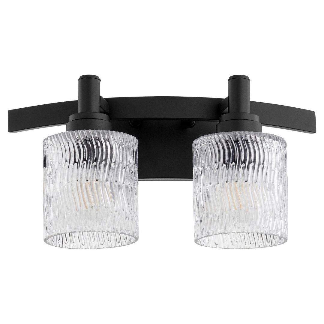 Quorum Stadium 5184-2-69 Bath Vanity Light 16 in. wide - Textured Black