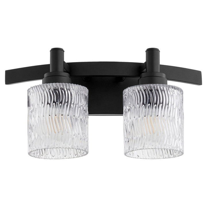 Quorum Stadium 5184-2-69 Bath Vanity Light 16 in. wide - Textured Black