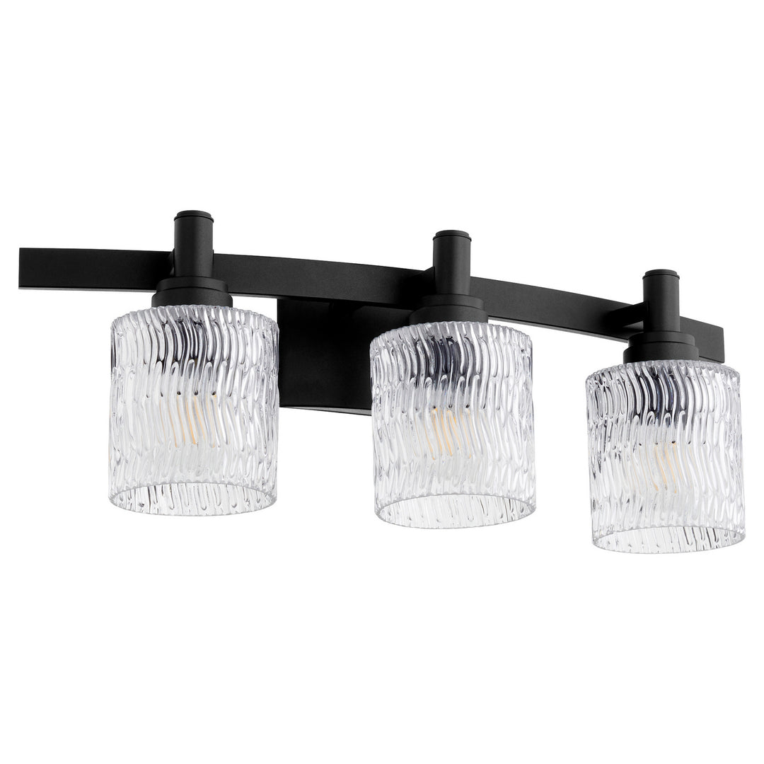 Quorum Stadium 5184-3-69 Bath Vanity Light 24 in. wide - Textured Black