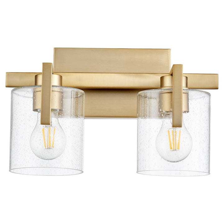 Quorum 5190 Series 5190-2-80 Bath Vanity Light 14 in. wide - Aged Brass