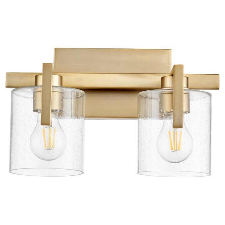Quorum 5190 Series 5190-2-80 Bath Vanity Light 14 in. wide - Aged Brass