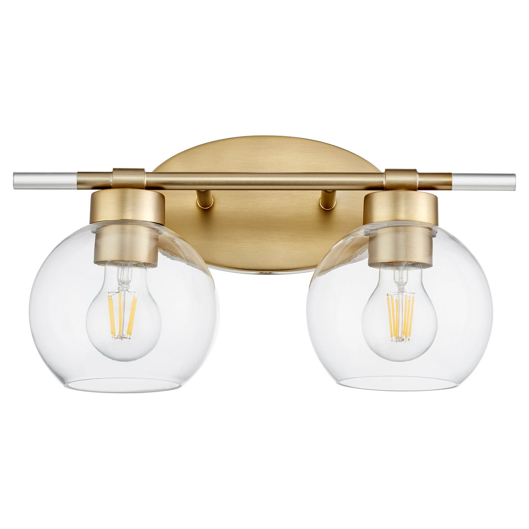 Quorum Volán 5317-2-80 Bath Vanity Light 16 in. wide - Aged Brass