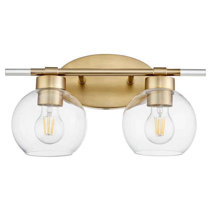 Quorum Volán 5317-2-80 Bath Vanity Light 16 in. wide - Aged Brass