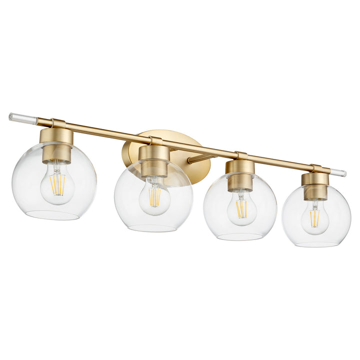 Quorum Volán 5317-4-80 Bath Vanity Light 33 in. wide - Aged Brass