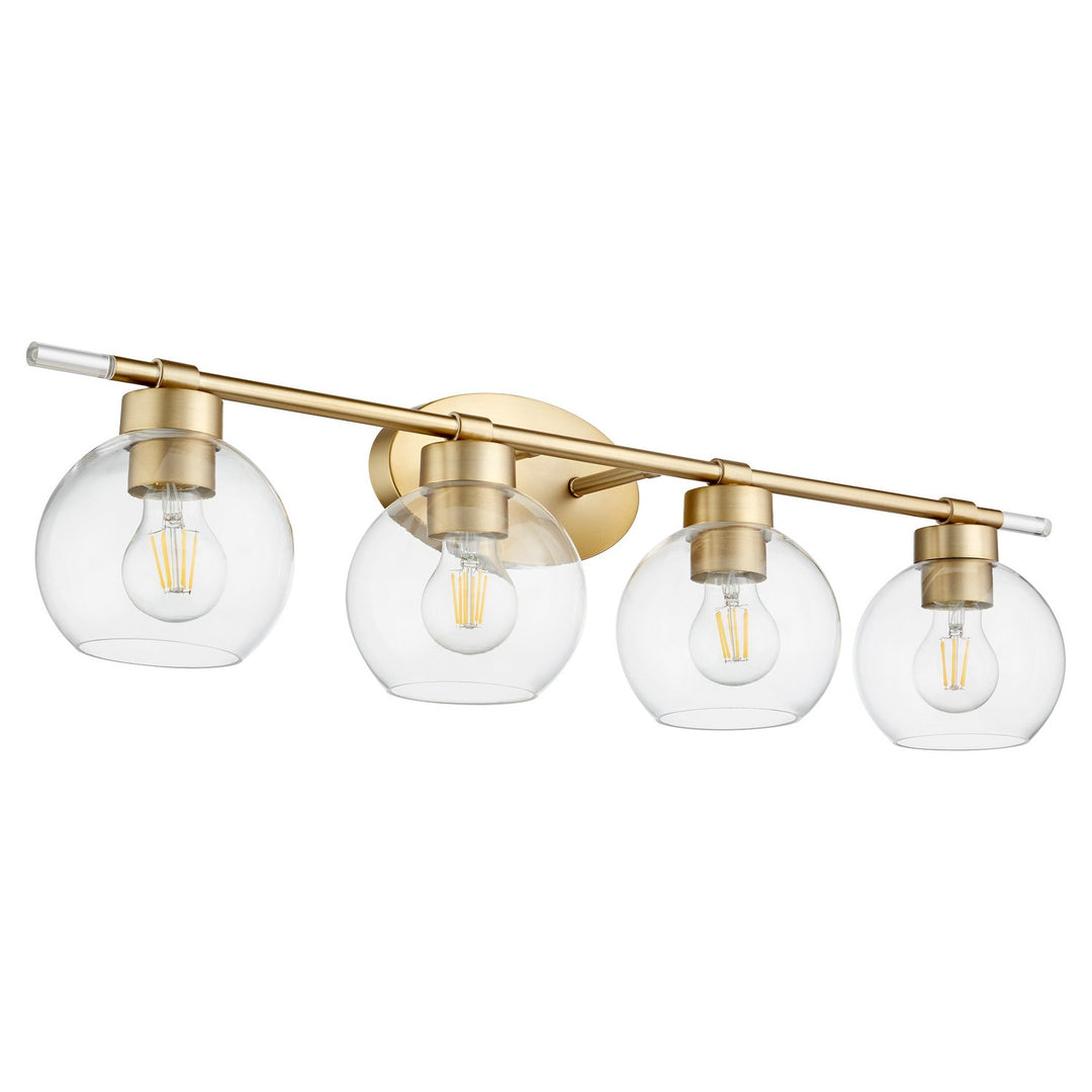 Quorum Volán 5317-4-80 Bath Vanity Light 33 in. wide - Aged Brass