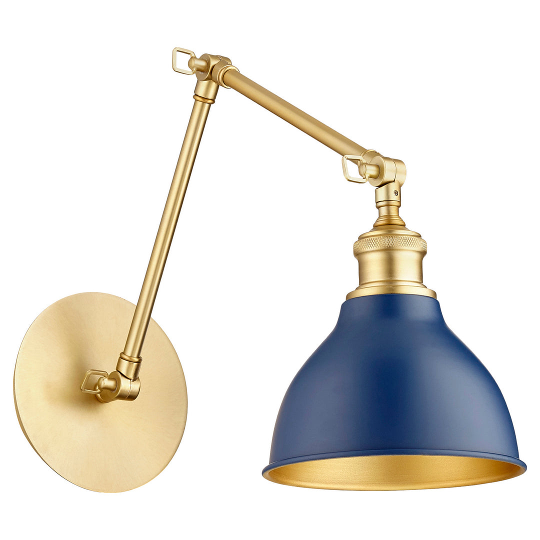 Quorum 5392-3280 Lamp - Aged Brass w/ Blue