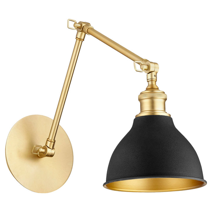 Quorum 5392-6980 Lamp - Aged Brass w/ Textured Black