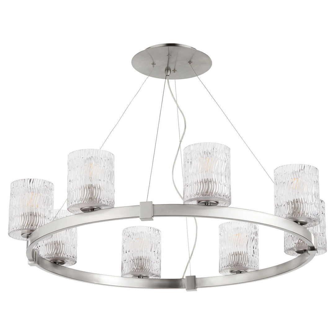 Quorum Stadium 6184-8-65 Chandelier Light - Satin Nickel