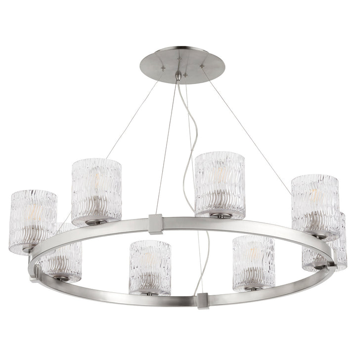 Quorum Stadium 6184-8-65 Chandelier Light - Satin Nickel