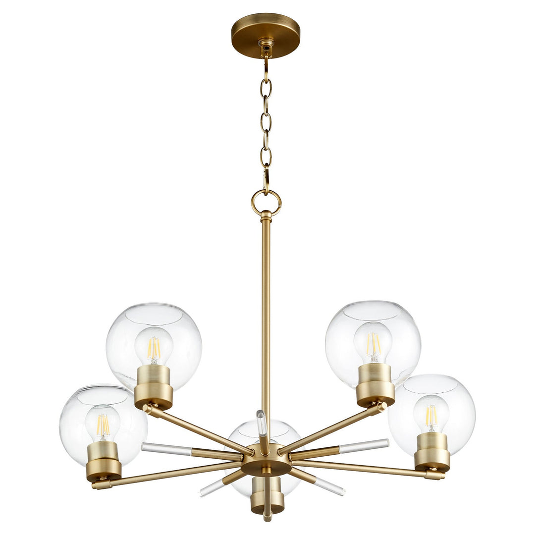 Quorum Volán 6317-5-80 Chandelier Light - Aged Brass