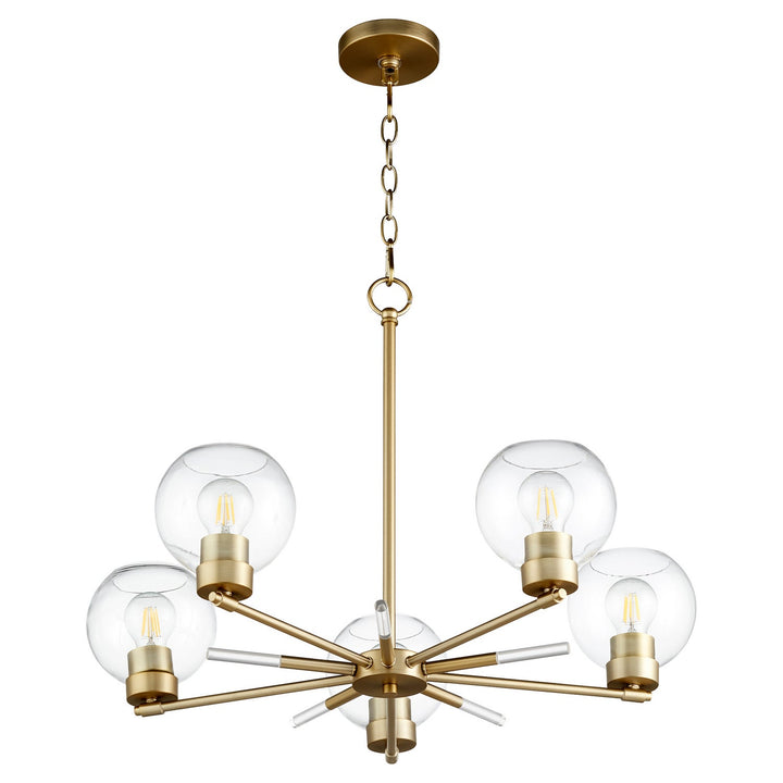 Quorum Volán 6317-5-80 Chandelier Light - Aged Brass