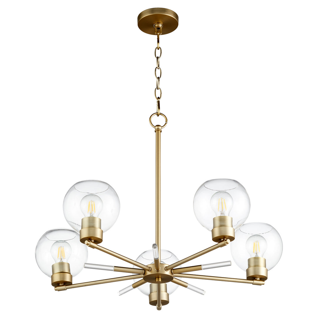 Quorum Volán 6317-5-80 Chandelier Light - Aged Brass