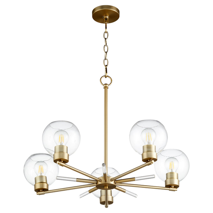 Quorum Volán 6317-5-80 Chandelier Light - Aged Brass