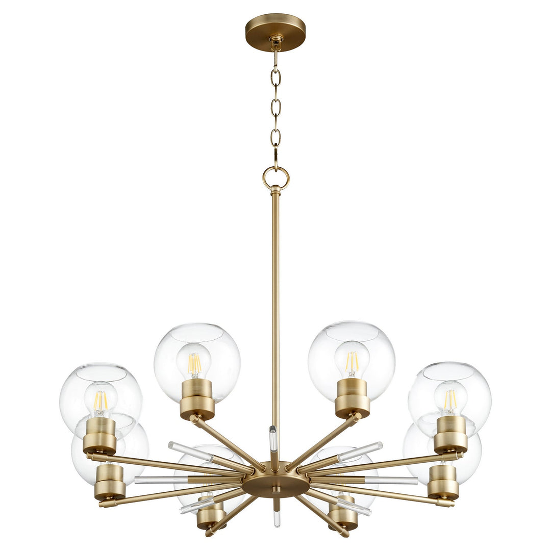 Quorum Volán 6317-8-80 Chandelier Light - Aged Brass