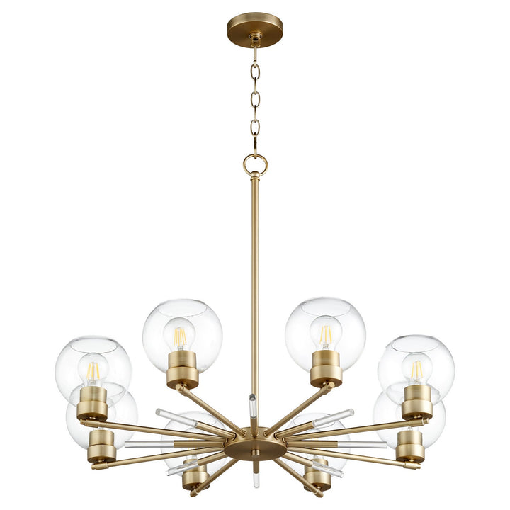 Quorum Volán 6317-8-80 Chandelier Light - Aged Brass
