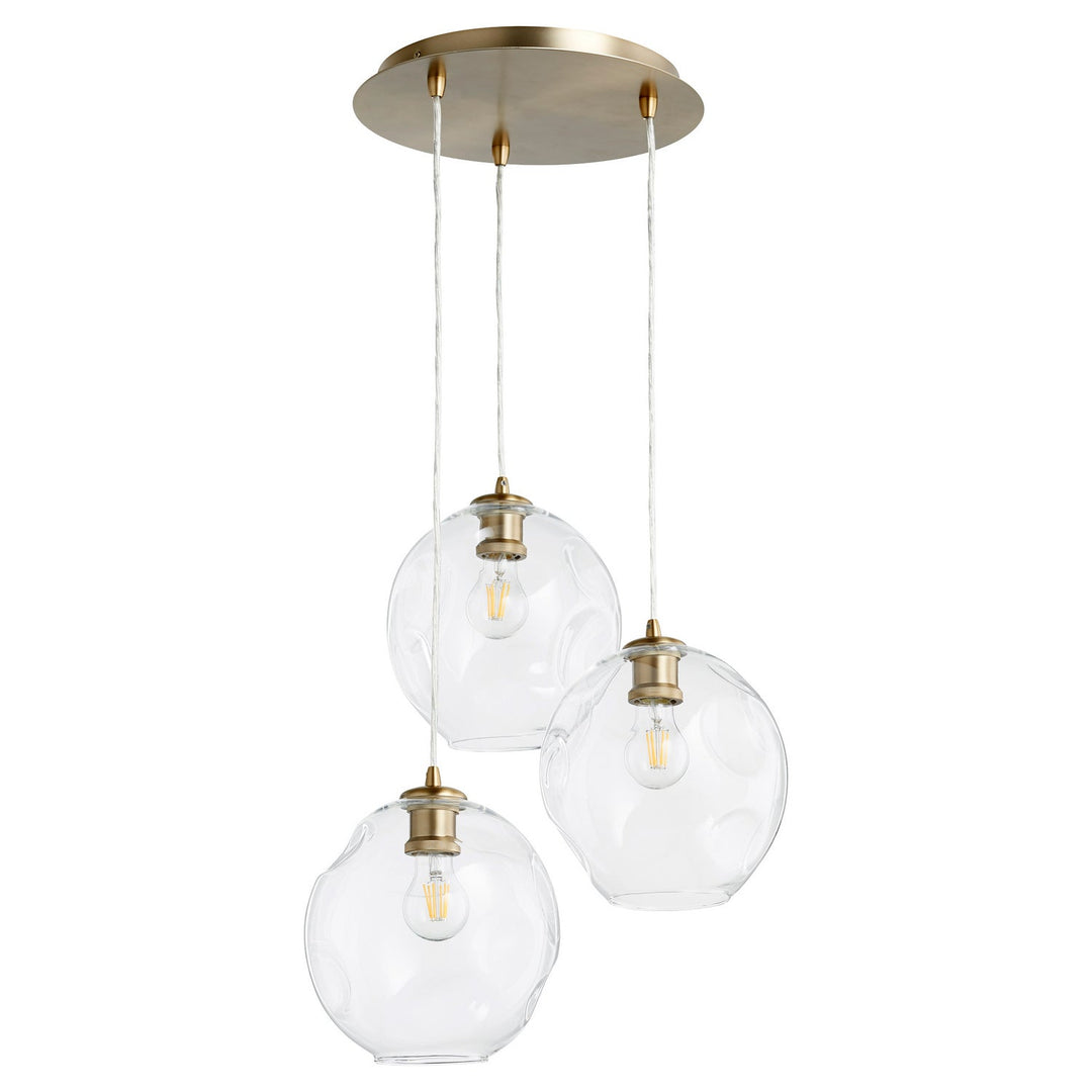 Quorum Numen 63-80 Pendant Light - Aged Brass