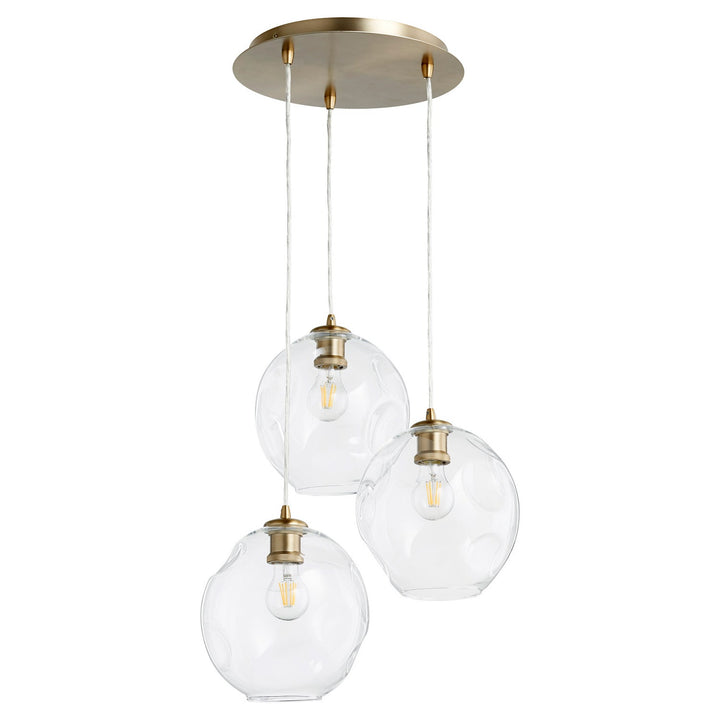Quorum Numen 63-80 Pendant Light - Aged Brass
