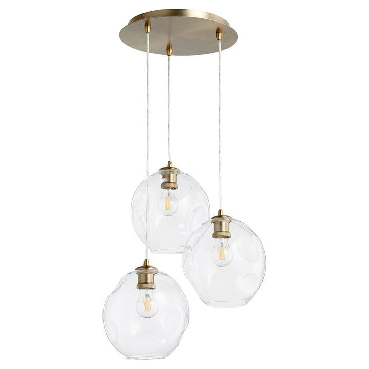 Quorum Numen 63-80 Pendant Light - Aged Brass
